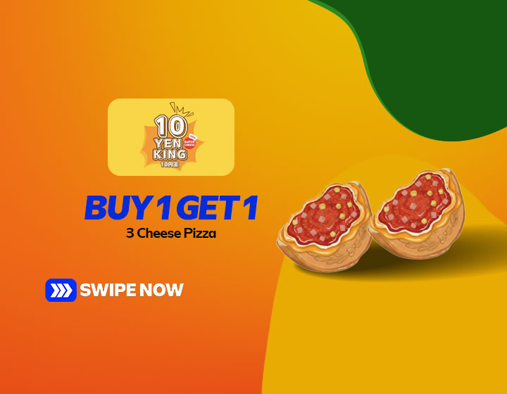 Buy 1 Get 1 on 3 Cheese Pizza starts at P205