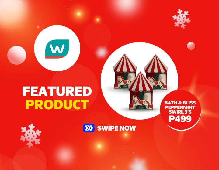 BATH AND BLISS PEPPERMINT SWIRL BOX OF 3 FOR ONLY P499