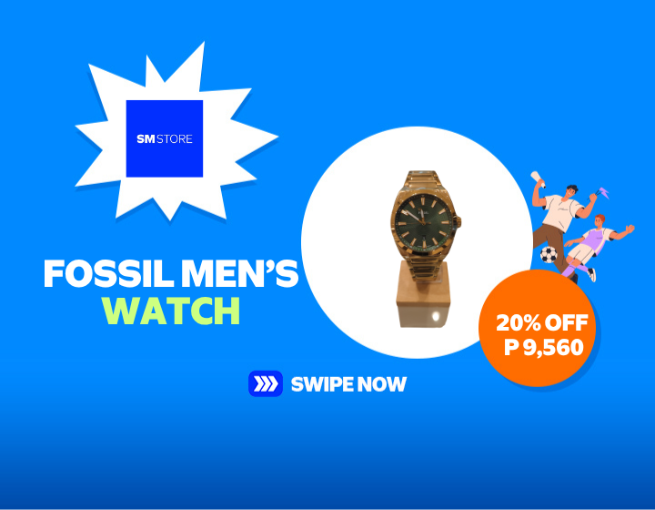 SM STORE FOSSIL MEN’S WATCH 20% OFF NOW ONLY P 9560