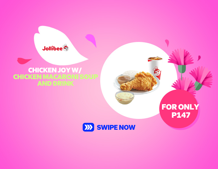 JOLLIBEE | CHICKEN JOY WITH CHICKEN MACARONI SOUP AND DRINK