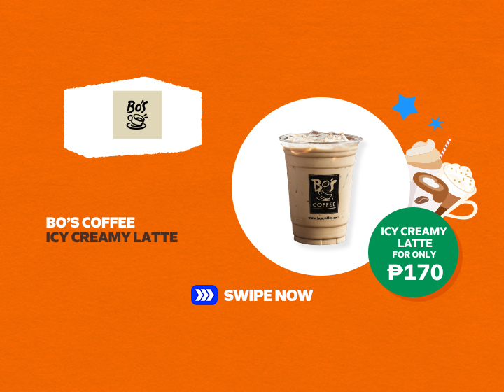 BO'S COFFEE ICY CREAMY  LATTE FOR ONLY  ₱170