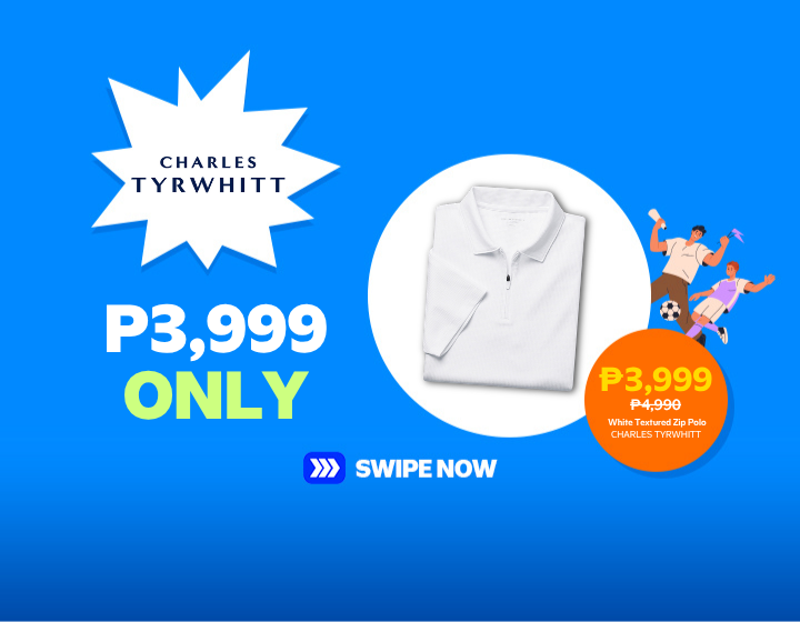 SMAU Charles Tyrwhitt White Textured Zip Polo
