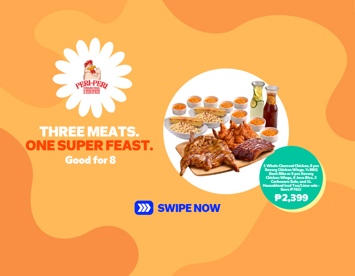 THREE MEATS. ONE SUPER FEAST. (Good for 8)