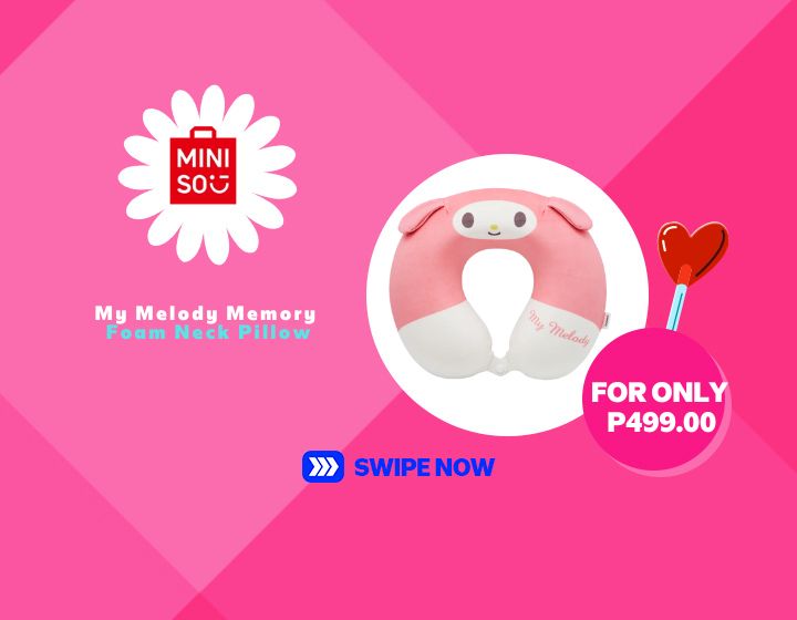 Comfort meets cuteness! 😍 Get your My Melody Memory Foam Neck Pillow for just ₱399.00. Available now at MINISO, SM City General Santos 🛍️