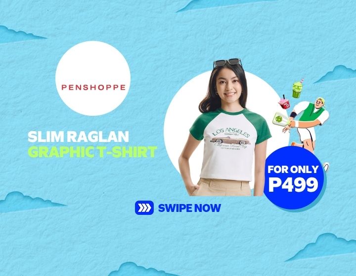 Slim Raglan Graphic T-Shirt Php 499
