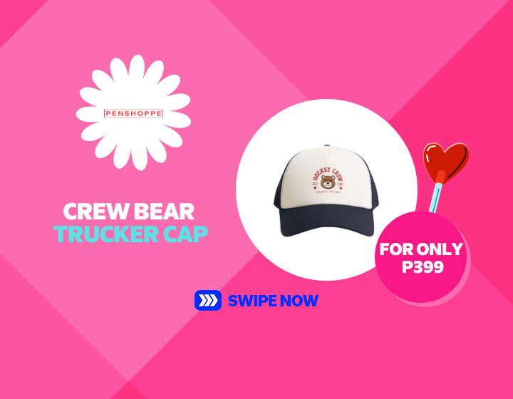 PENSHOPPE CREW BEAR TRUCKER CAP FOR ONLY P399!