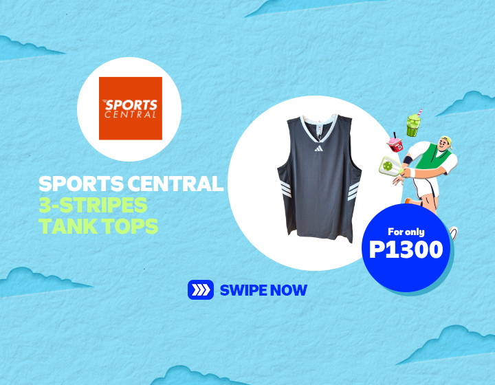 SPORTS CENTRAL 3-STRIPES TANK TOPS FOR ONLY P1300!