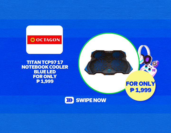 SMMR | OCTAGON | TITAN TCP97 17 NOTEBOOK COOLER BLUE LED FOR ONLY ₱1,999
