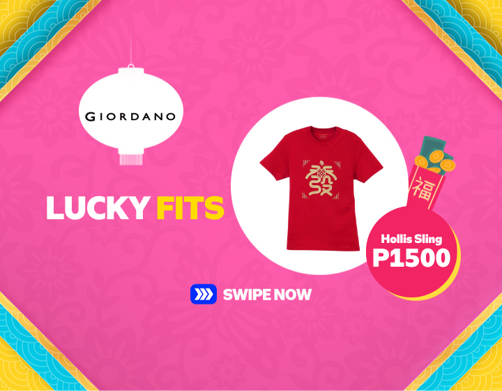Shop Giordano's Men's Slim Fit CNY Printed Tee for only P1399