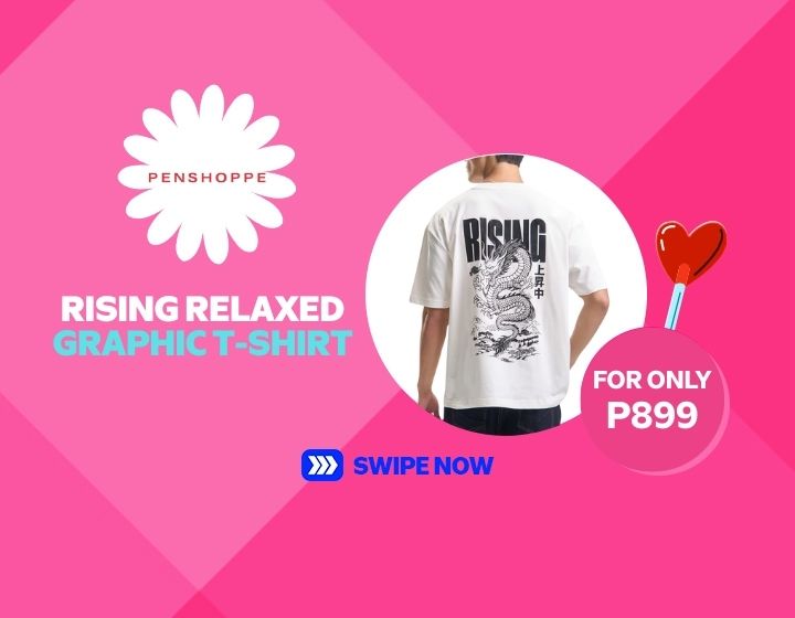 Penshoppe Rising Relaxed Graphic T-Shirt