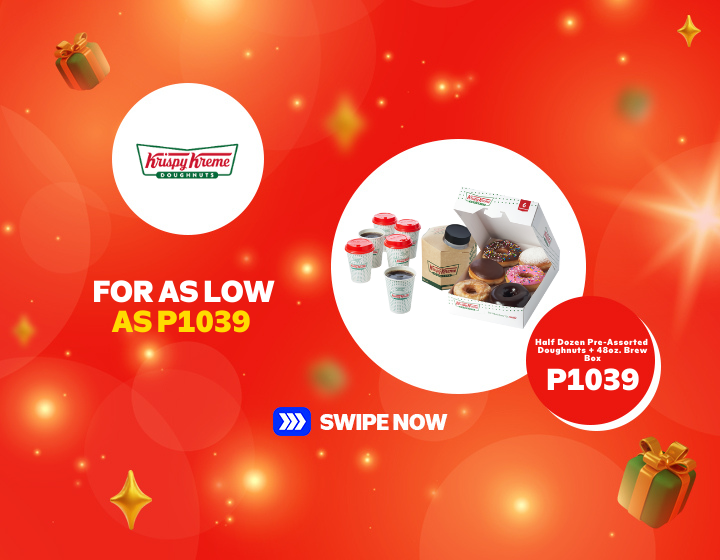 Get Half Dozen Pre-Assorted  Doughnuts + 48oz. Brew Box for only P1039