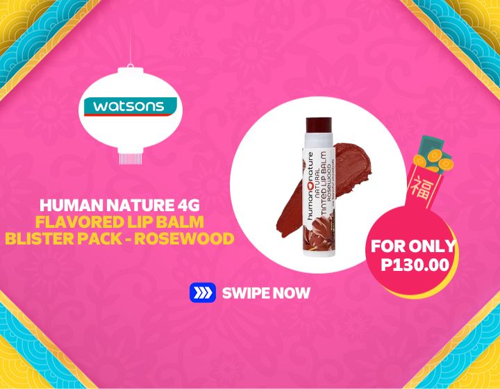 Soft lips, sweet vibes! 💋🌹 HUMAN NATURE 4g Flavored Lip Balm – Rosewood keeps your lips moisturized and kissably smooth. Visit Watsons here at SM City General Santos!