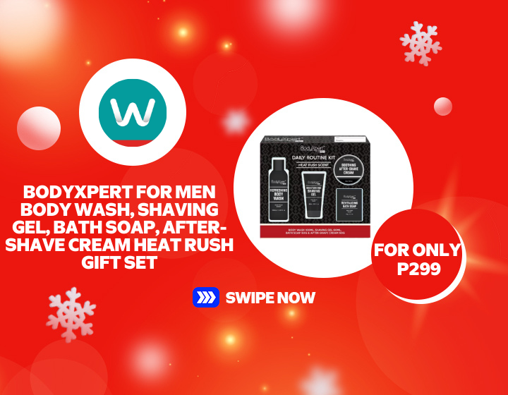 BODYXPERT FOR MEN Body Wash, Shaving Gel, Bath Soap, After-Shave Cream Heat Rush Gift Set