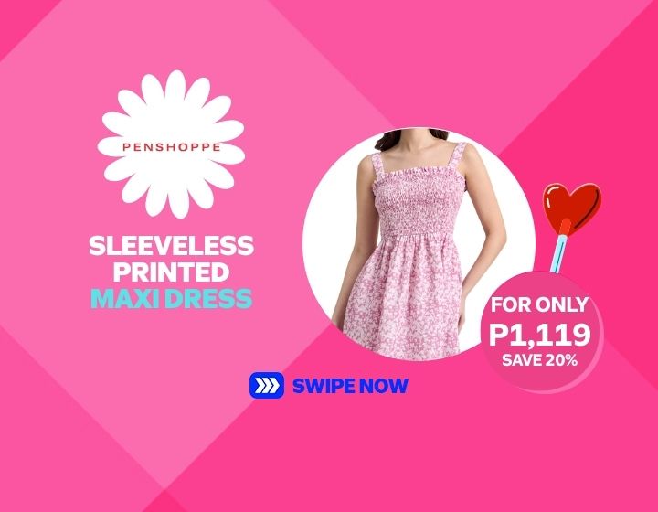 Penshoppe Sleeveless Printed Maxi Dress