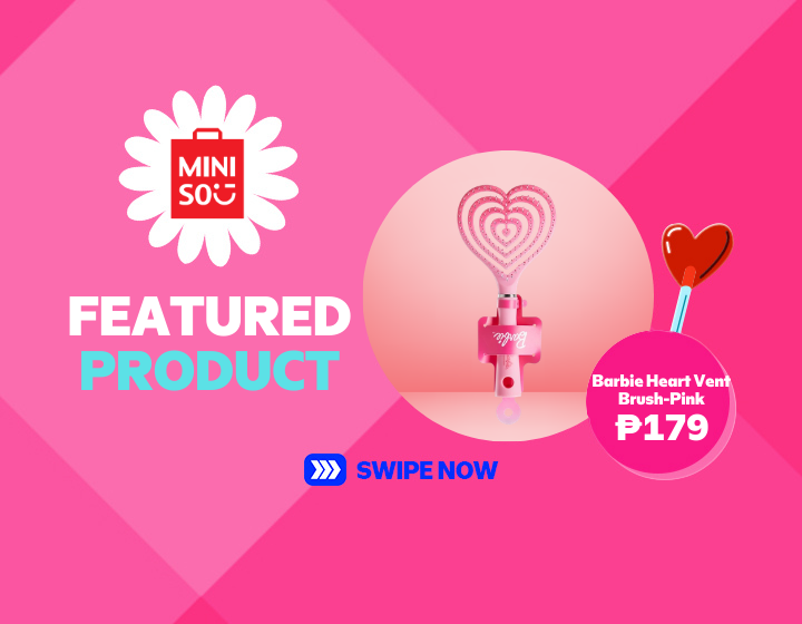 BARBIE HEART VENT BRUSH-PINK FOR ONLY P179