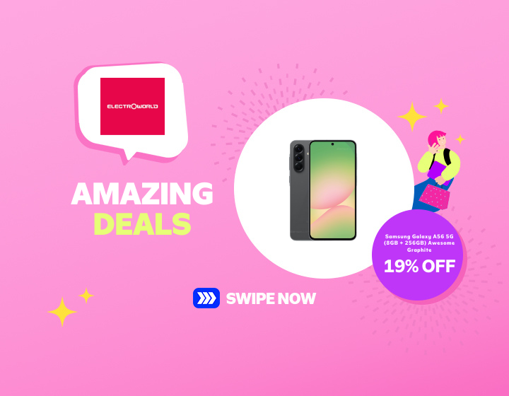 Enjoy 19% OFF on Samsung Galaxy A56 5G (8GB + 256GB) Awesome Graphite