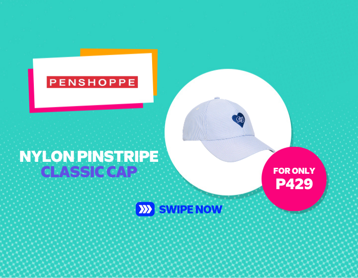 PENSHOPPE NYLON PINSTRIPE CLASSIC CAP FOR ONLY P429!