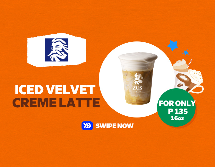 ZUS COFFEE ICED VELVET  CREME LATTE FOR ONLY P 135 16oz