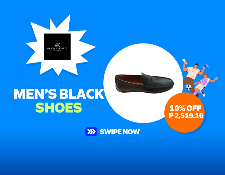 MEN’S BLACK SHOES AT 10% OFF NOW ONLY P 2519.10 
