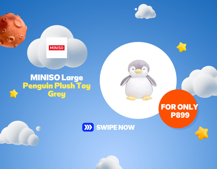 MINISO Large Penguin Plush Toy Grey
