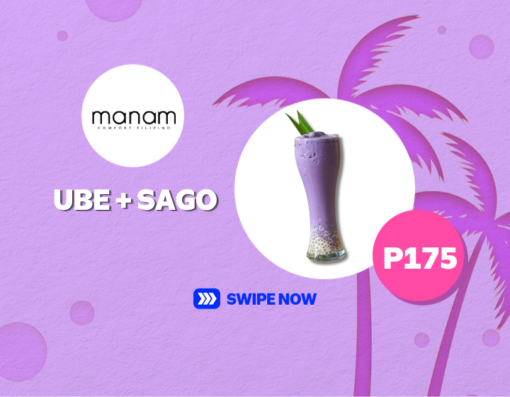 Enjoy this Ube + Sago from Manam