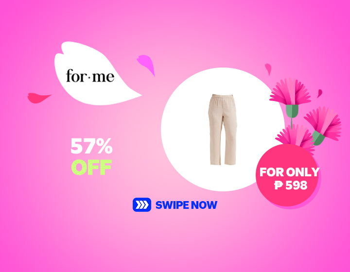 57% Off - Forme Textured Straight Leg Trousers now ₱ 598