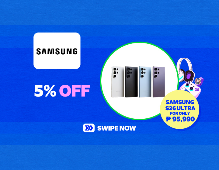5% off  | SAMSUNG | Samsung S26 Ultra | Now ₱ 95,990