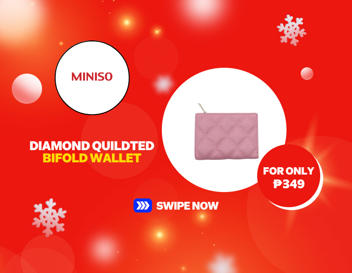 MINISO DIAMOND QUILTED BIFOLD WALLER FOR ONLY P349!