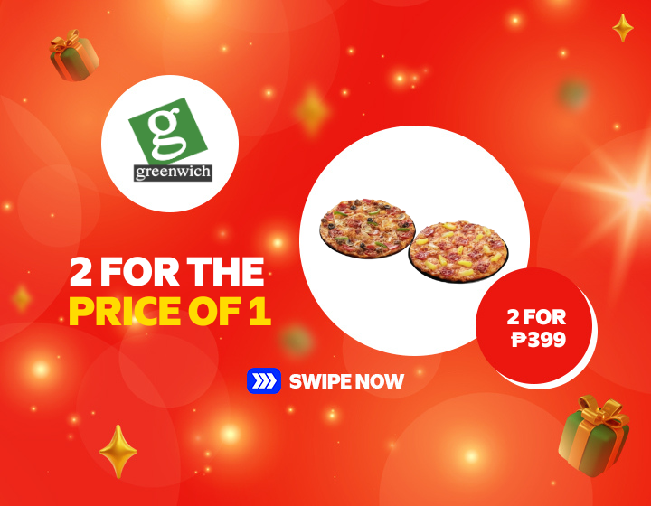 2 Pizza for the Prize of 1 for only ₱399