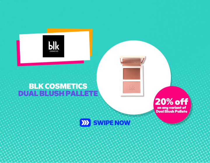 BLK COSMETICS DUAL BLUSH PALLETE, 20% OFF ON ANY VARIANT OF DUAL BRUSH PALLETE!