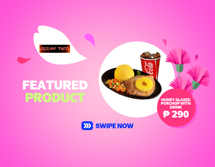 FEATURED PRODUCT on SIZZLING PLATE's HONEY-GLAZED PORKCHOP 