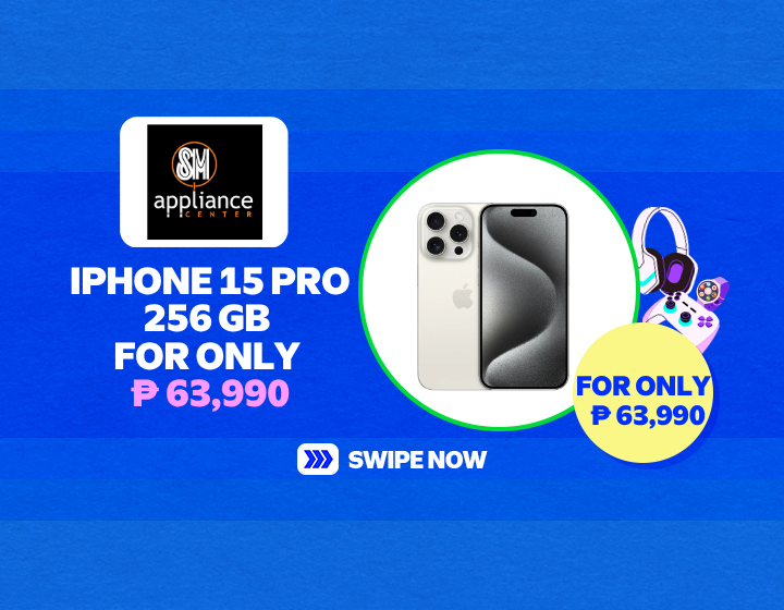 SMMR | SM APPLIANCE CENTER | IPHONE 15 PRO 256 GB  FOR ONLY  ₱ 63,990