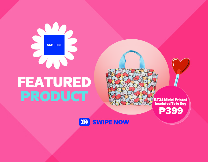 BT21 MININI PRINTED INSULATED TOTE BAG FOR ONLY P399