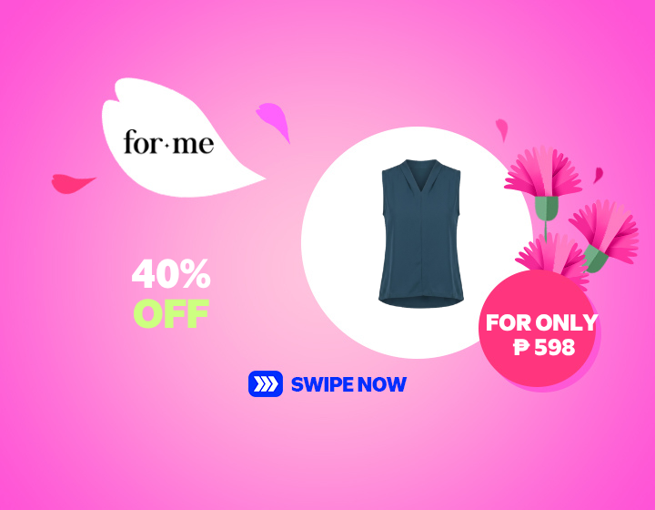 40% Off - Sleeveless V-Neck Blouse now ₱ 598
