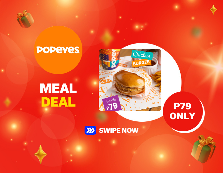 Chicken Burger Meal for P79 Only on Popeyes