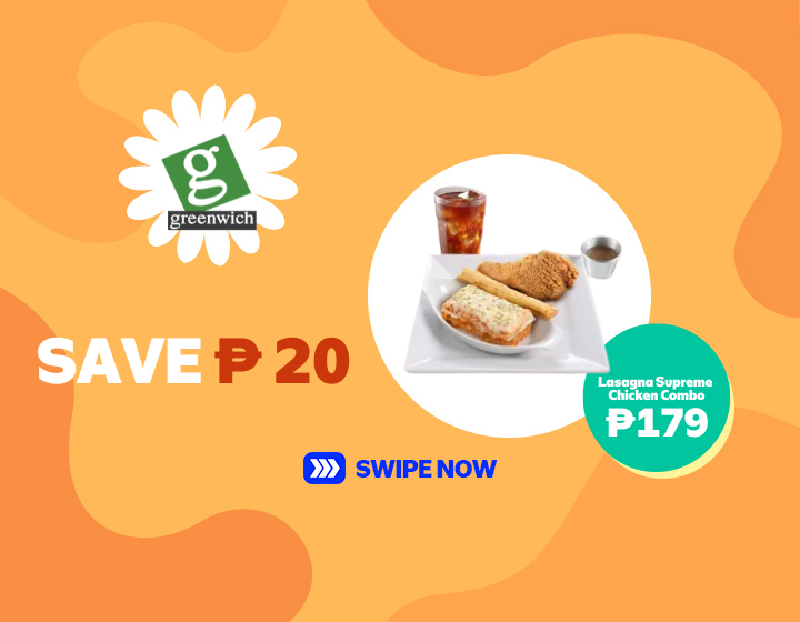 Save ₱20  | Greenwich| Lasagna Supreme  Chicken Combo | Now ₱ 179
