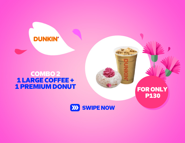 COMBO 2 1 LARGE COFFEE + 1 PREMIUM DONUT