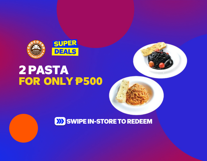 2 Pasta Dishes for ₱500