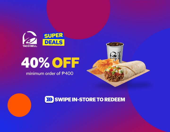40% OFF with ₱400 Min. Spend