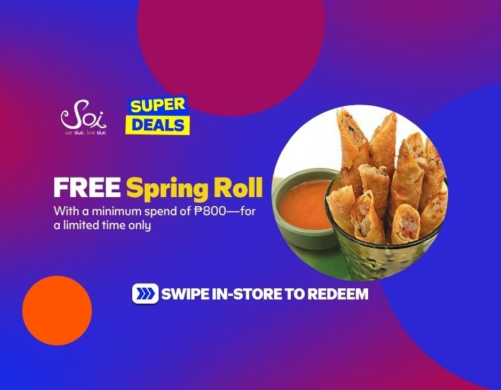 FREE Spring Roll with ₱800 Spend