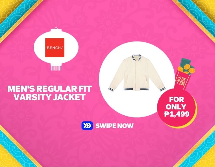BENCH REGULAR FIT VARSITY JACKET FOR P1499!