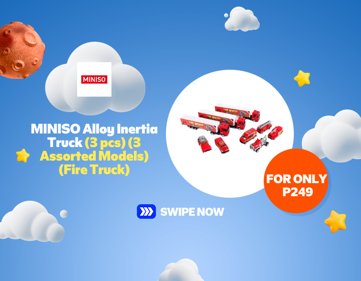 MINISO Alloy Inertia Truck (3 pcs) (3 Assorted Models)(Fire Truck)