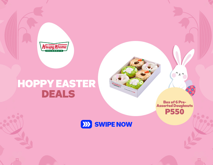 Enjoy Krispy Kreme's Easter Collection - Box of 6 Pre-Assorted Doughnuts for only P550