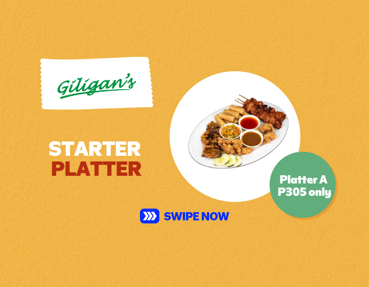 GILIGAN'S RESTAURANT | STARTER PLATTER A FOR ONLY P305