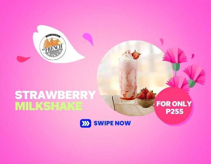 Mom's Day French Baker Creamy Strawberry Milkshake