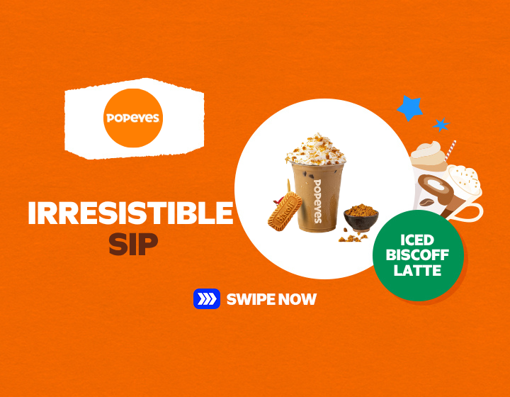 Iced Biscoff Latte on Popeyes