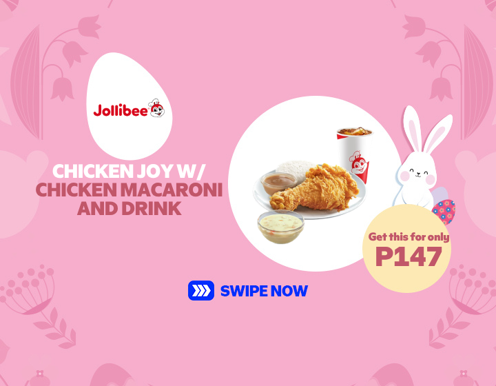 JOLLIBEE | CHICKEN JOY WITH CHICKEN MACARONI AND DRINK