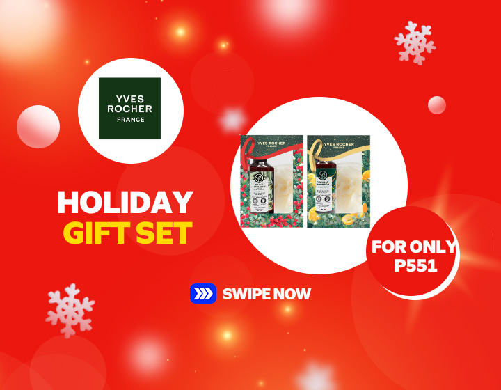 Yves Rocher Gift Set Shower Gel 200ml with FREE Bath Mesh (Vanilla & Olive)