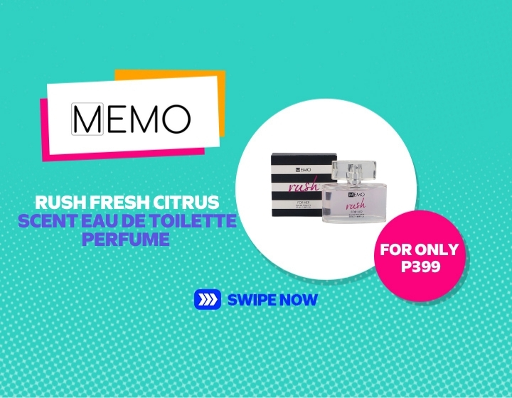 MEMO RUSH FRESH SCENT PERFUME ONLY AT 399! 