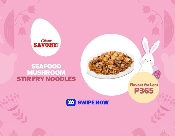 Seafood Mushroom Stir Fry Noodles for only P365